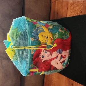 Disney Store Ariel & Flounder The Little Mermaid - Swim / Beach Backpack